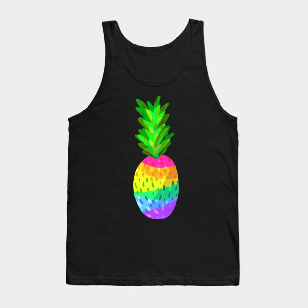 Rainbow Pineapple Tank Top by KelseyLovelle